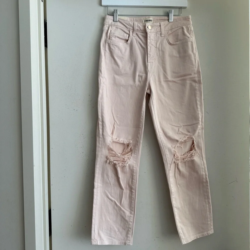 L’AGENCE Katrina High Rise Straight in Quartz Destruction NWT - Picture 2 of 6